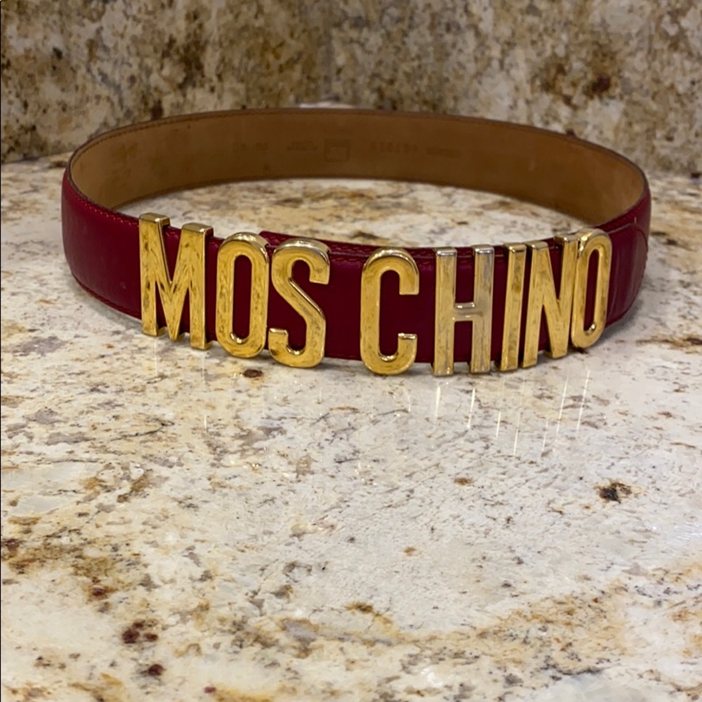MOSCHINO red belt, women’s size 40